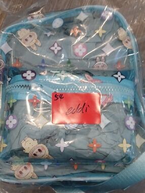 Kids Clear Mini Backpack - Light Blue Floral Print